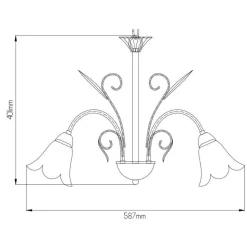 Fantasia SURYA pendant 3x E14