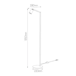 Fantasia TABOO 1L GU10 (excl) zwart + geborsteld brons, vloerlamp