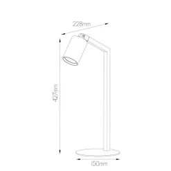 Fantasia TABOO 1L GU10 (excl) zwart, tafellamp