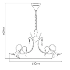 Fantasia TABOR susp. lamp chrome 5xG9 LED incl.