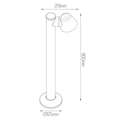 Fantasia TATTI Paal IP54, zwart, GU10 excl