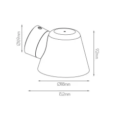 Fantasia TATTI Wandlicht IP54, zwart, GU10 excl