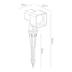 Fantasia TORUN Pinspot 9W LED 3000K IP65