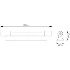 Fantasia TOUR 10w LED wallamp 661lm 3000K Matt Silver 63cm