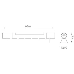 Fantasia TOUR 5W wallamp 400lm 3000K Matt Silver
