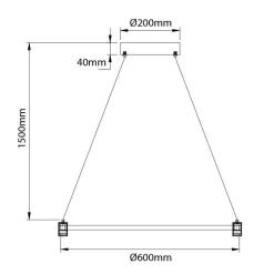 Fantasia TRENDSY LED PENDEL 37W HORIZONTAAL Ø600MM