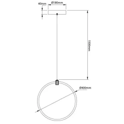 Fantasia TRENDSY LED Pendel 24W verticaal Ø400mm