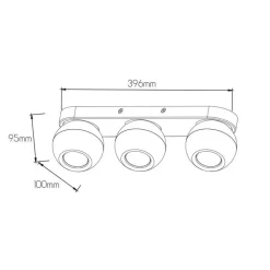 Fantasia TRITON 3L GU10 (excl) zwart / brons