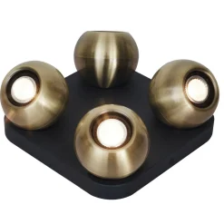 Fantasia TRITON 4L vierkant, GU10 (excl) zwart / brons