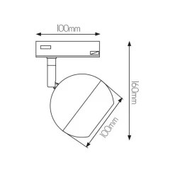 Fantasia TRITON monofase track spot zwart / brons