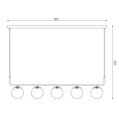 Fantasia TSURU pendant 5x G9 LED incl. black/bronze