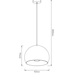 Fantasia XOLO pendant diam 400mm LED 7W dimmable sand white (300cm)