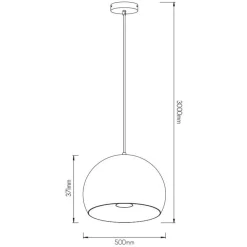 Fantasia XOLO pendant diam 500mm LED 12W dimmable sand black (300cm)