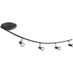 Fantasia Xzibit boog 4x GU10 5w LED zwart/chroom