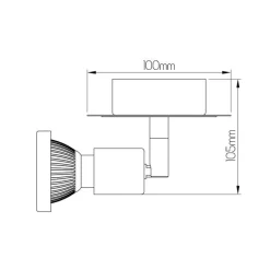 Fantasia XZIBIT 1L GU10 LED 5W dim incl. black / bronze