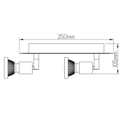 Fantasia XZIBIT 4L GU10 LED 5W dim incl. black / bronze