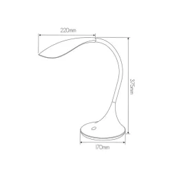 Fantasia ZONIC Desk Lamp metal red power LED SMD 4,5W/660lm