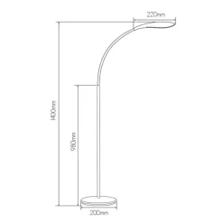 Fantasia ZONIC floor Lamp black power LED SMD 4,5W/660lm