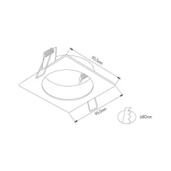 Fantasia ZOOM base 1L ALU 1x GU10 square