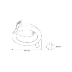 Fantasia ZOOM base white 1x GU10 round