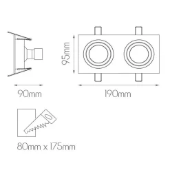 Fantasia ZOOM I 2L pure bronze/dim.glass LED 5W GU10 incl.