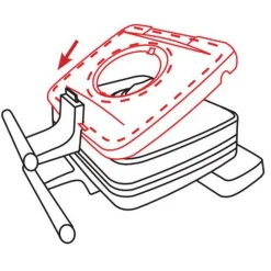 Frifri Wafelijzer Cool Touch (grijs) WA102A  2 wafels 4x7cm 1200W