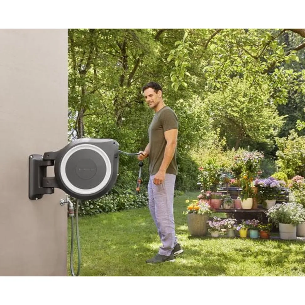 Gardena Wandslangenbox 30m RollUp L wit