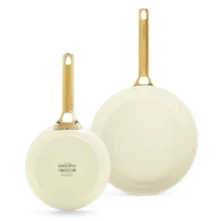 GreenPan Padova Cream White 2-delige Pannenset met keramische antikleeflaag 20/26 cm