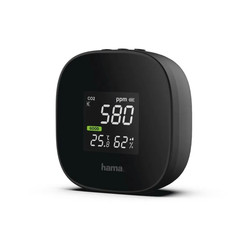 Hama Luchtkwaliteitsmeter "Safe", CO2-, temperatuur-, vochtigheidsmeting
