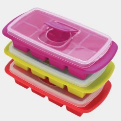 JOIE ijsblokjesvorm met deksel voor 8 grote ijsblokjes 25x12.7x6cm