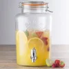 Kilner ronde drankdispenser met kraantje in cadeauverpakking 5L