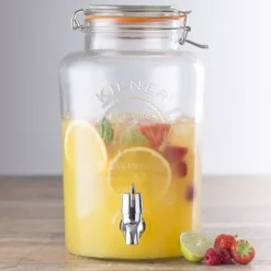 Kilner ronde drankdispenser met kraantje in cadeauverpakking 5L