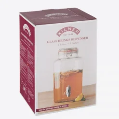 Kilner ronde drankdispenser met kraantje in cadeauverpakking 5L