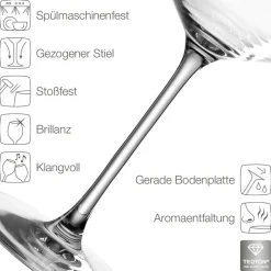 Leonardo Puccini Rode wijnglas set van 6 750 ml