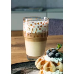 Leonardo Solo latte macchiato glas 410ml Rose Bruin