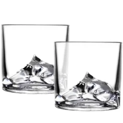 Liiton Mount Everest Crystal Whiskey Glasses Set of 2