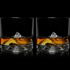 Liiton Mount Everest Crystal Whiskey Glasses Set of 2