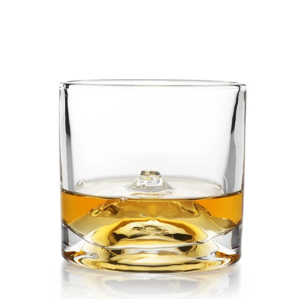 Liiton Mount Fuji Crystal Whiskey Glasses Set of 2