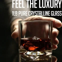 Liiton The Crystal Whiskey Peaks Glass Set of 4 (Everest, Denali, Everest, Fuji & Mont Blanc)