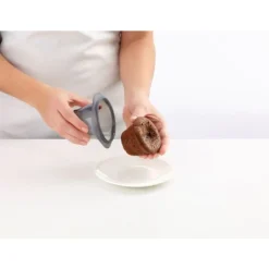 Lékué Set van 6 bakvormen voor moelleux uit silicone grijs Ø 7.5cm H 6cm