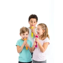 Lékué Set van 3 ijsjesvormen calippo uit silicone groen, roze en oranje