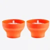 Lékué Set van 2 mini opvouwbare popcornmakers voor magnetron Ø 12.7cm H 8.5cm
