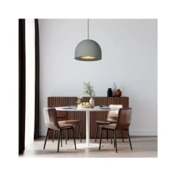 Lucide AKRON Hanglamp-Grijs-Ø50-1xE27-40W-Metaal