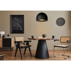 Lucide AKRON Hanglamp-Zwart-Ø50-1xE27-40W-Metaal