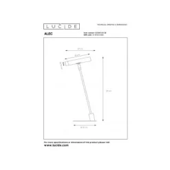 Lucide ALEC Tafellamp-Zwart-LED-1xG9-3W-2700K-Metaal