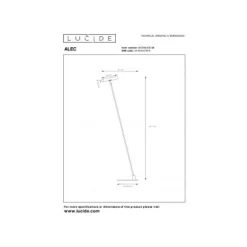 Lucide ALEC Vloerlamp-Zwart-LED-1xG9-3W-2700K-Metaal
