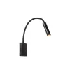 Lucide ALEC Wandspot-Zwart-LED-1xG9-3W-2700K-Metaal