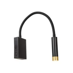 Lucide ALEC Wandspot-Zwart-LED-1xG9-3W-2700K-Metaal