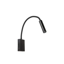 Lucide ALEC Wandspot-Zwart-LED-1xG9-3W-2700K-Metaal