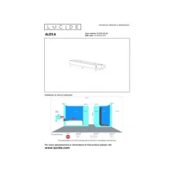 Lucide ALEXA Wandlamp Badk.-Zwart-LED-8W-3000K-IP44